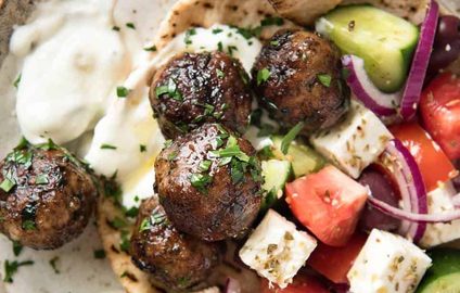 Soft, juicy, beautifully flavoured GREEK MEATBALLS! Serve as an appetiser with tzatziki, main with Greek Salad or make wraps! recipetineats.com